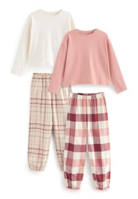Next CHECK 2 PACK SET - Pyjama - pink cream