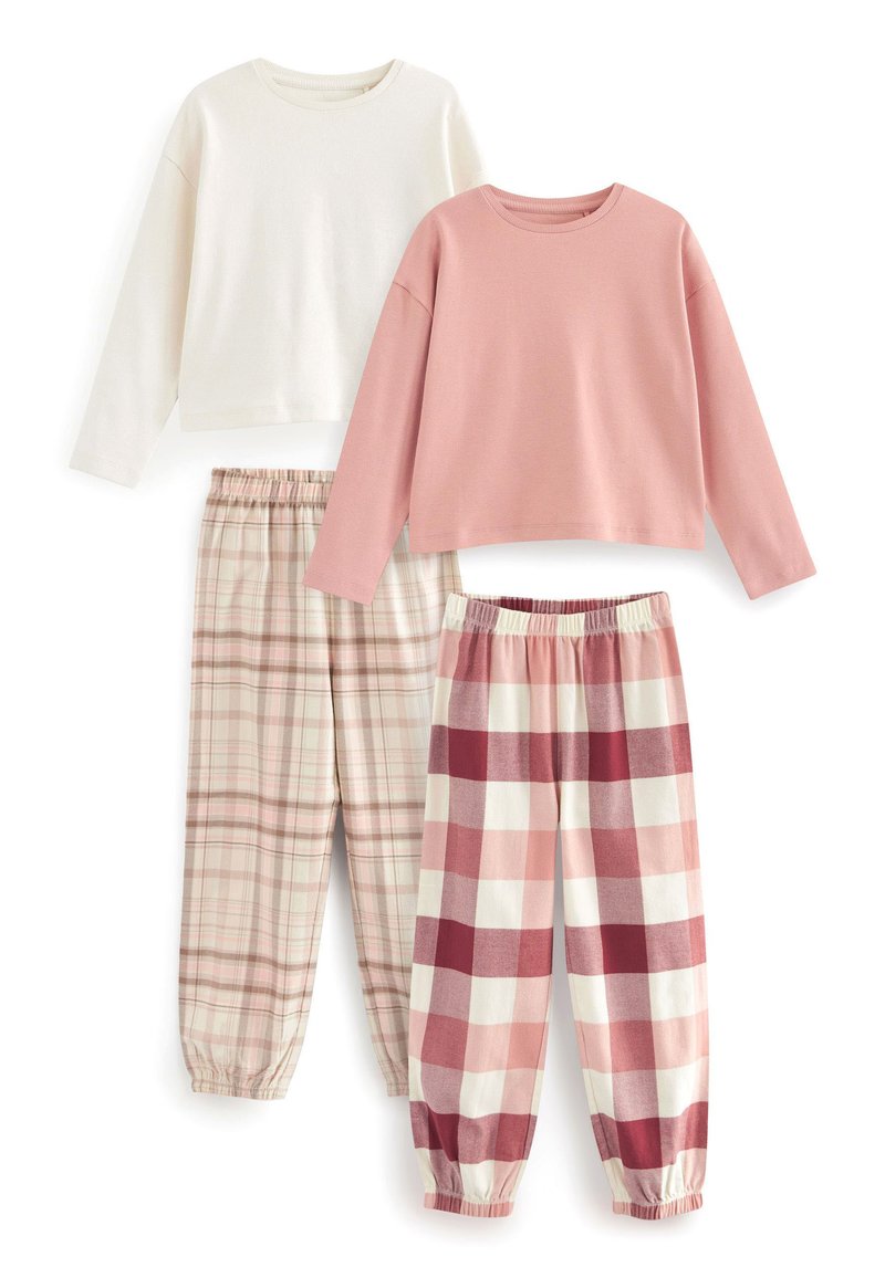 Next CHECK 2 PACK SET - Pyjama - pink cream