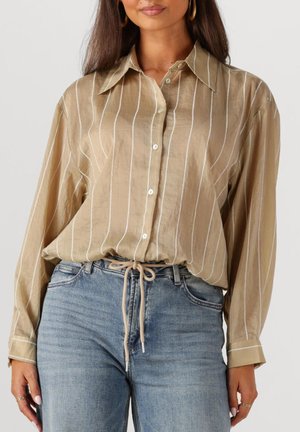 Overhemdblouse - gold/off white