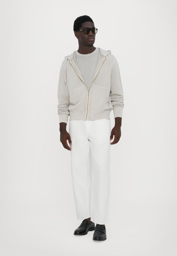 CARLIN TAPED  - Zip-up sweatshirt - stone2