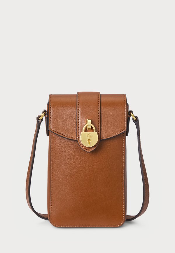 LEATHER TANNER CROSSBODY TECH CASE - Phone pouch - tan