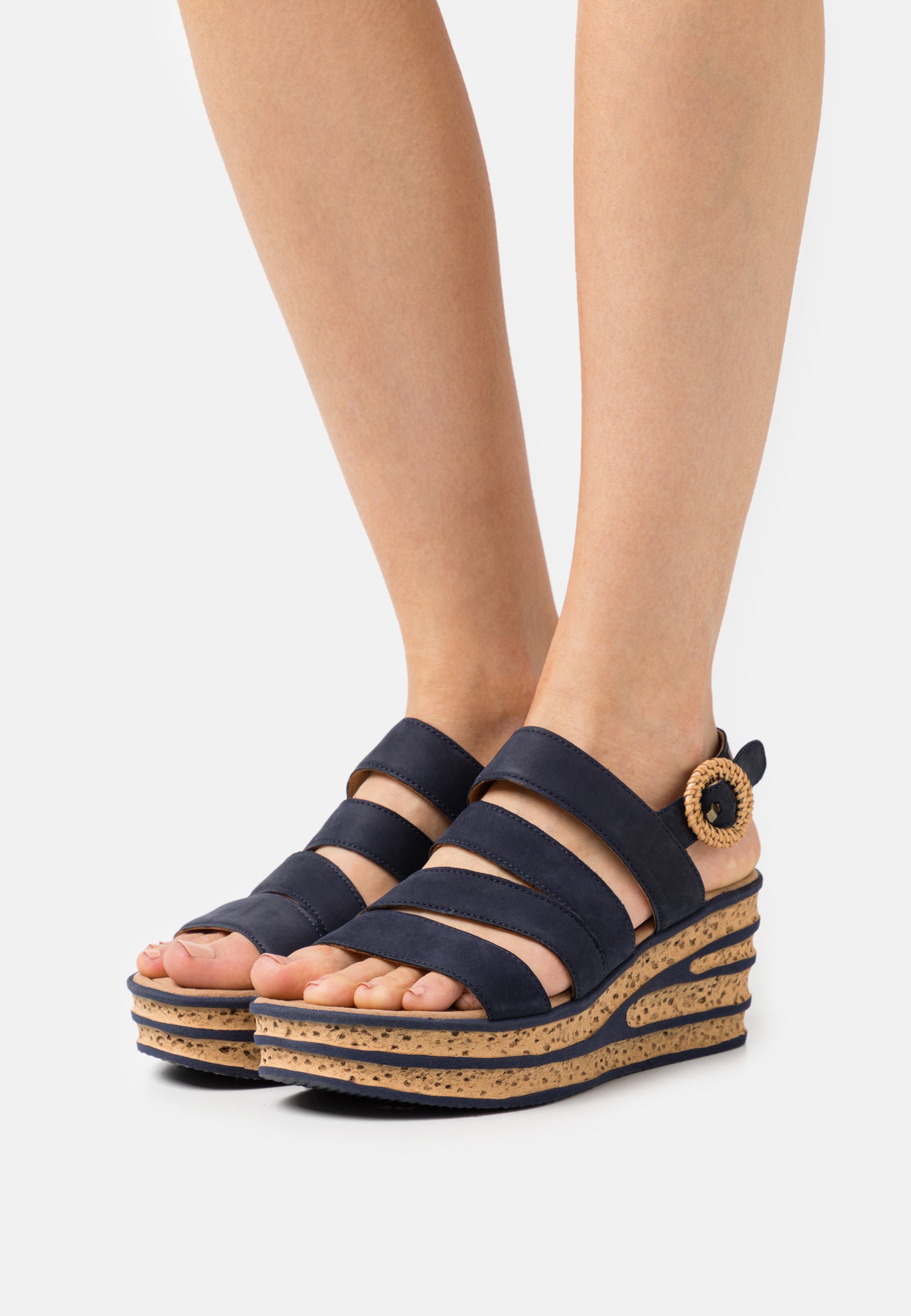 Gabor Sandalen met plateauzool - blue/donkerblauw - Zalando.nl