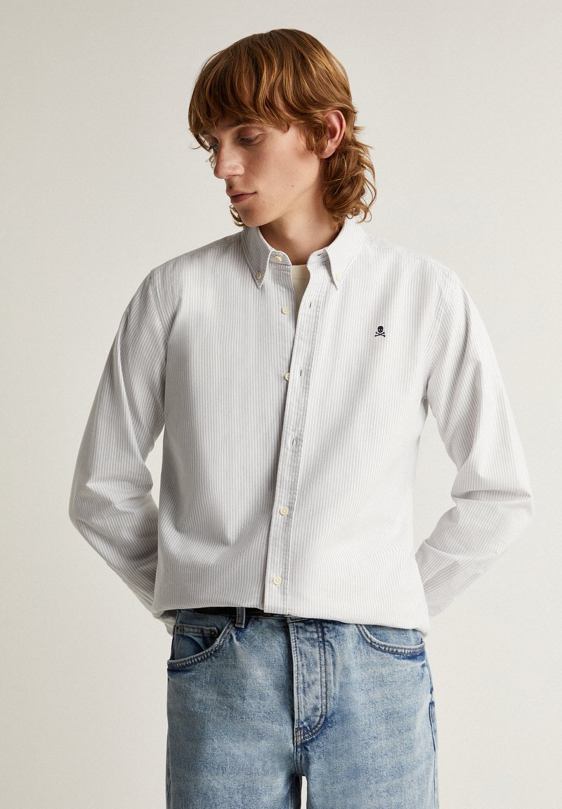 Scalpers NEW OXFORD BD - Shirt - light grey