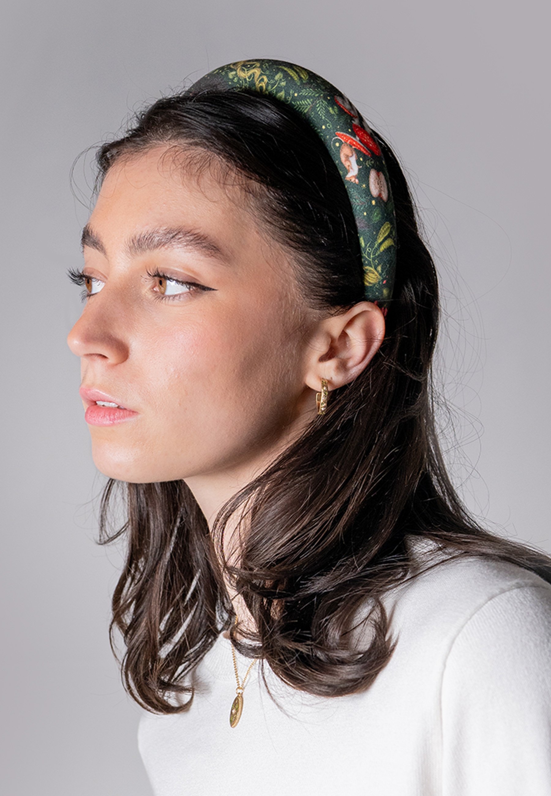 Elegante cerchietto in tweed con nodo, accessorio per capelli