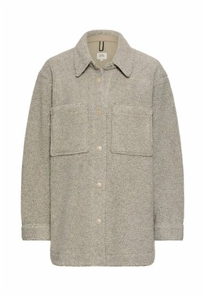 camel active, TEDDYBLAZER MIT SEITENTASCHEN - Vinterfrakke - sage melange