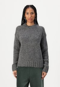 Marc O'Polo DENIM CREW NECK LONG SLEEVE CHUNKY - Džemperis - dark shadow melange