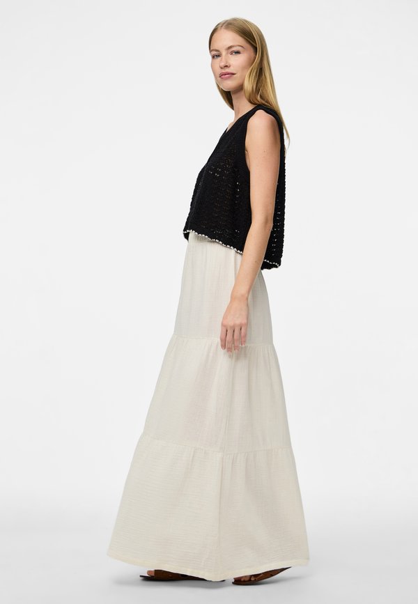 PCSIKKA MAXI SKIRT - Maxirock - cloud dancer