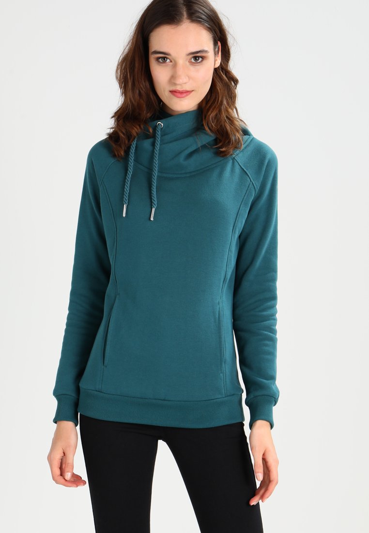 Urban Classics RAGLAN HIGH NECK - Jersey con capucha - teal