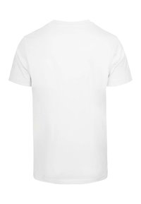 T-shirt en coton blanc avec col rond et manches courtes. Design simple sans motifs ni graphiques, coupe droite à l'ourlet.
