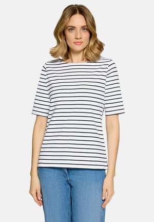 Betty Barclay, BETTY BARCLAY MIT U-BOOT-AUSSCHNITT RINGELSHIRT - T-shirt print - weiß dunkelblau