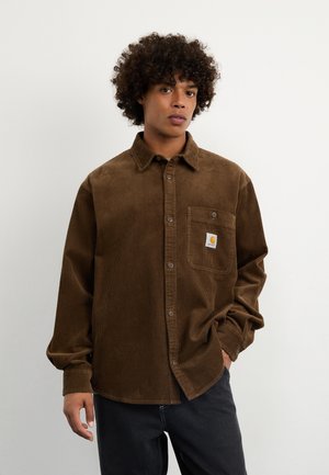 Carhartt WIP FLINT SHIRT - Camisa - chocolate rinsed