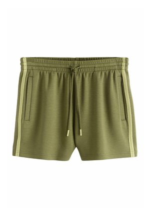 Next, REGULAR FIT - SLINKY SIDE STRIPE SHORTS . - Træningsbukser - olive green