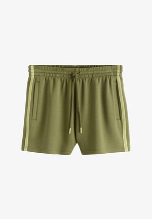 Next, REGULAR FIT - SLINKY SIDE STRIPE SHORTS . - Træningsbukser - olive green