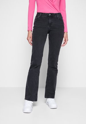 Flared Jeans - black denim
