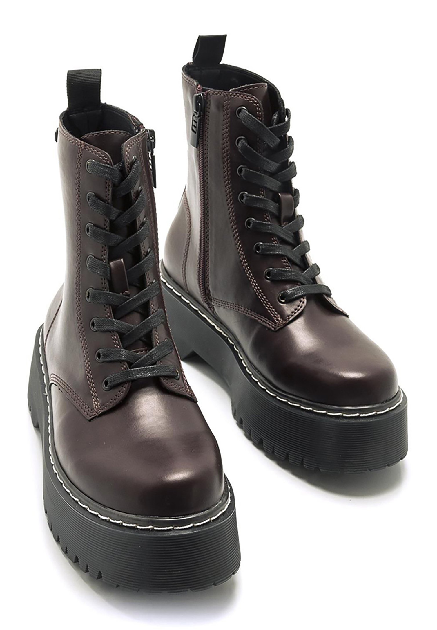 mtng Botines con plataforma - bordeaux/burdeos - Zalando.es