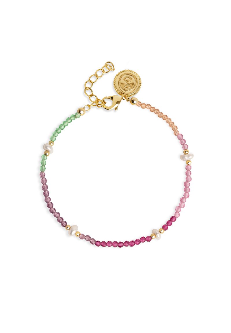 Unoaerre bracciale in argento dorato con pietre colorate - Gioielleria Momenti d'Oro