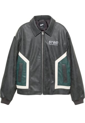 Jakna od umjetne kože - dark green
