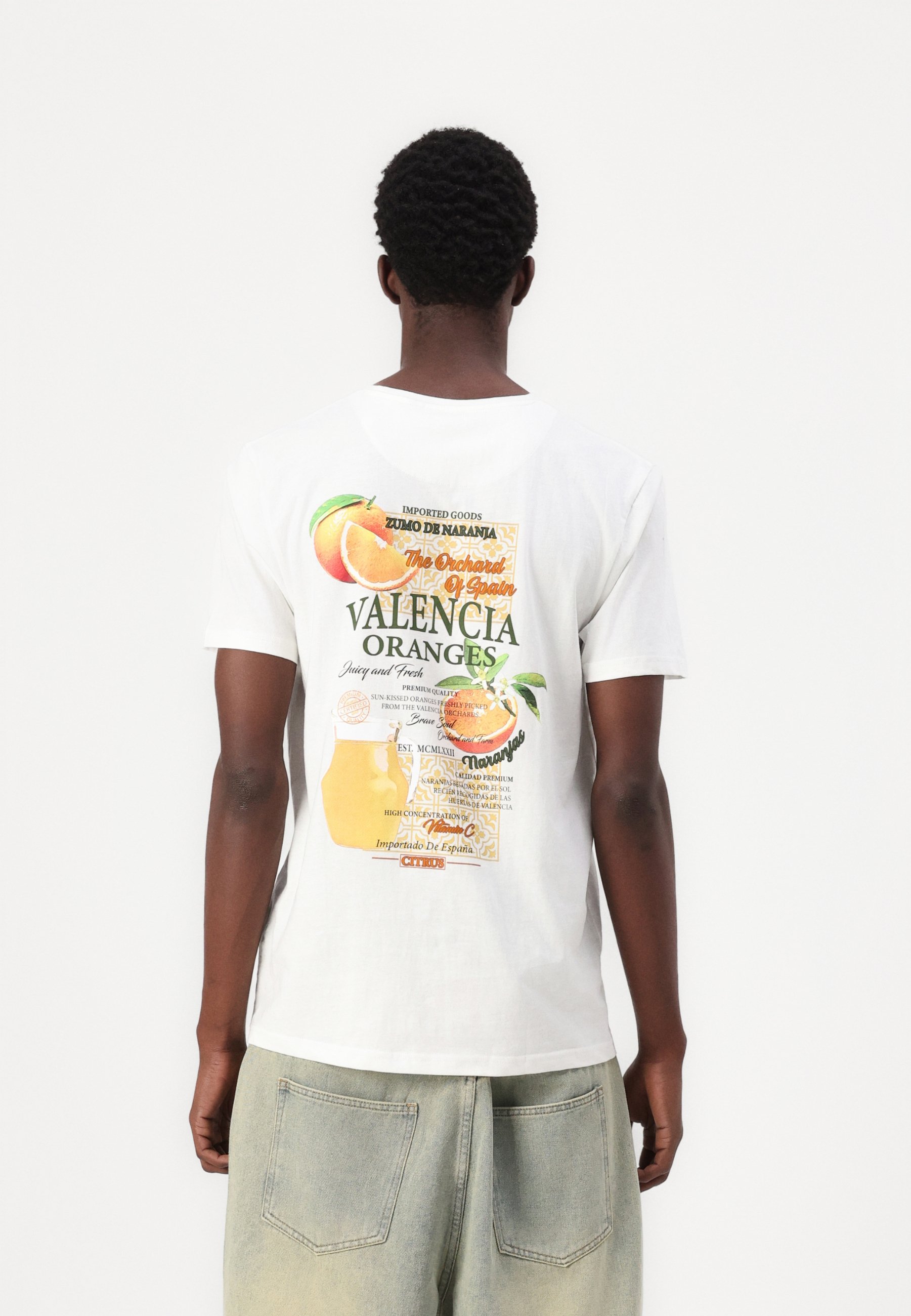 Brave Soul RUZAF T-shirt imprimé ecru/écru ZALANDO