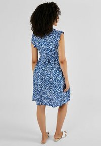 JoJo Maman Bébé FRILL SLEEVE MATERNITY - REGULAR FIT - Rochie tip cămașă - blue