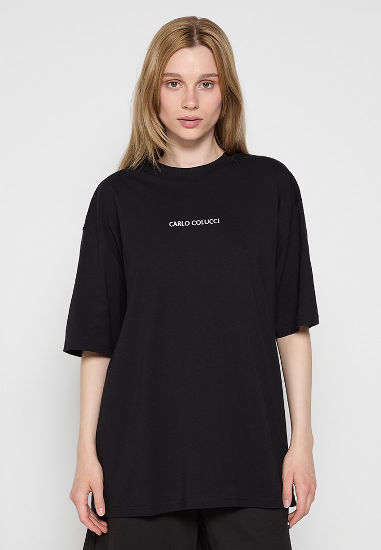 carlo colucci T-shirt print zwart