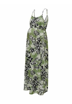MATERNITY MAMA GEMUSTERTES - Vestido largo - iguana