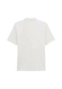 Witte kortek mouw polo shirt met een klassieke kraag en een gladde textuur. Schoon ontwerp, geen zichtbare patronen of versieringen.