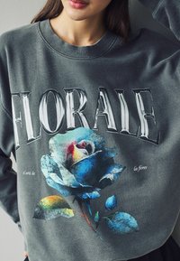 Next Sweatshirt - charcoal grey florale