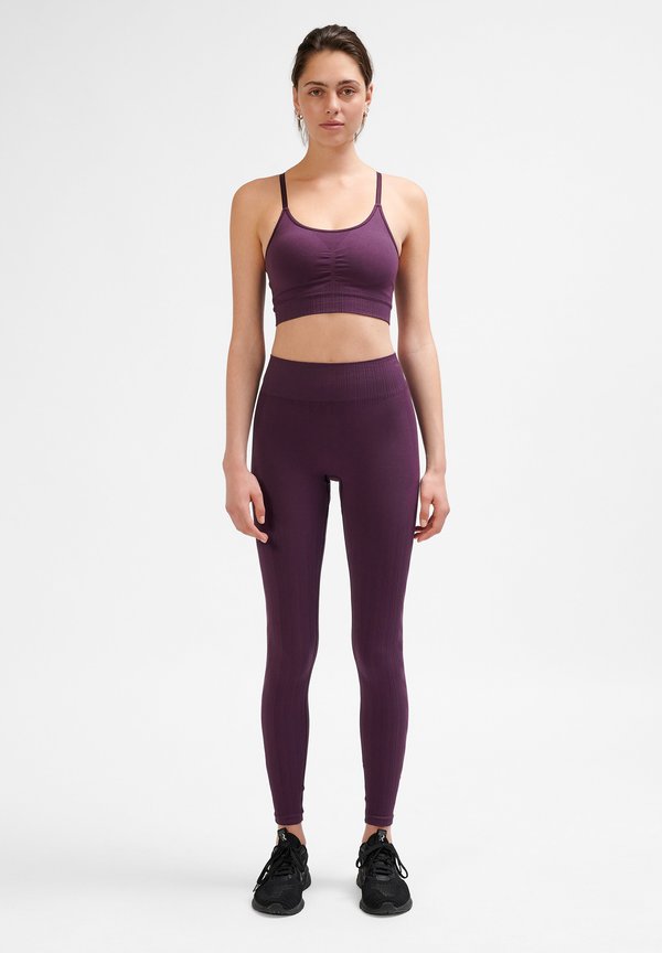DEFINE SEAML SCRUNCH - Tights - plum perfect