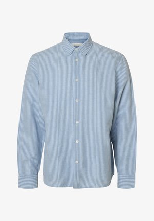Selected, SLHREGCLAY - Chemise - dusty blue stripes:white