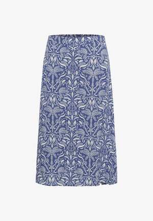 Part Two, PART TWO - Falda acampanada - blue block print