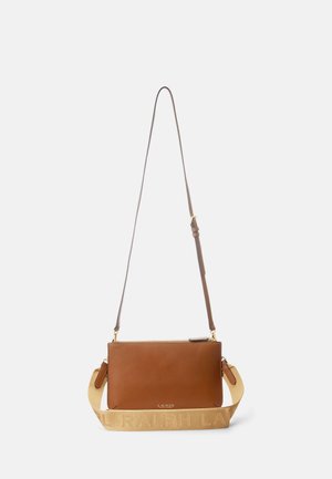 Lauren Ralph Lauren LEATHER MEDIUM LANDYN CROSSBODY BAG - Skuldertasker - tan