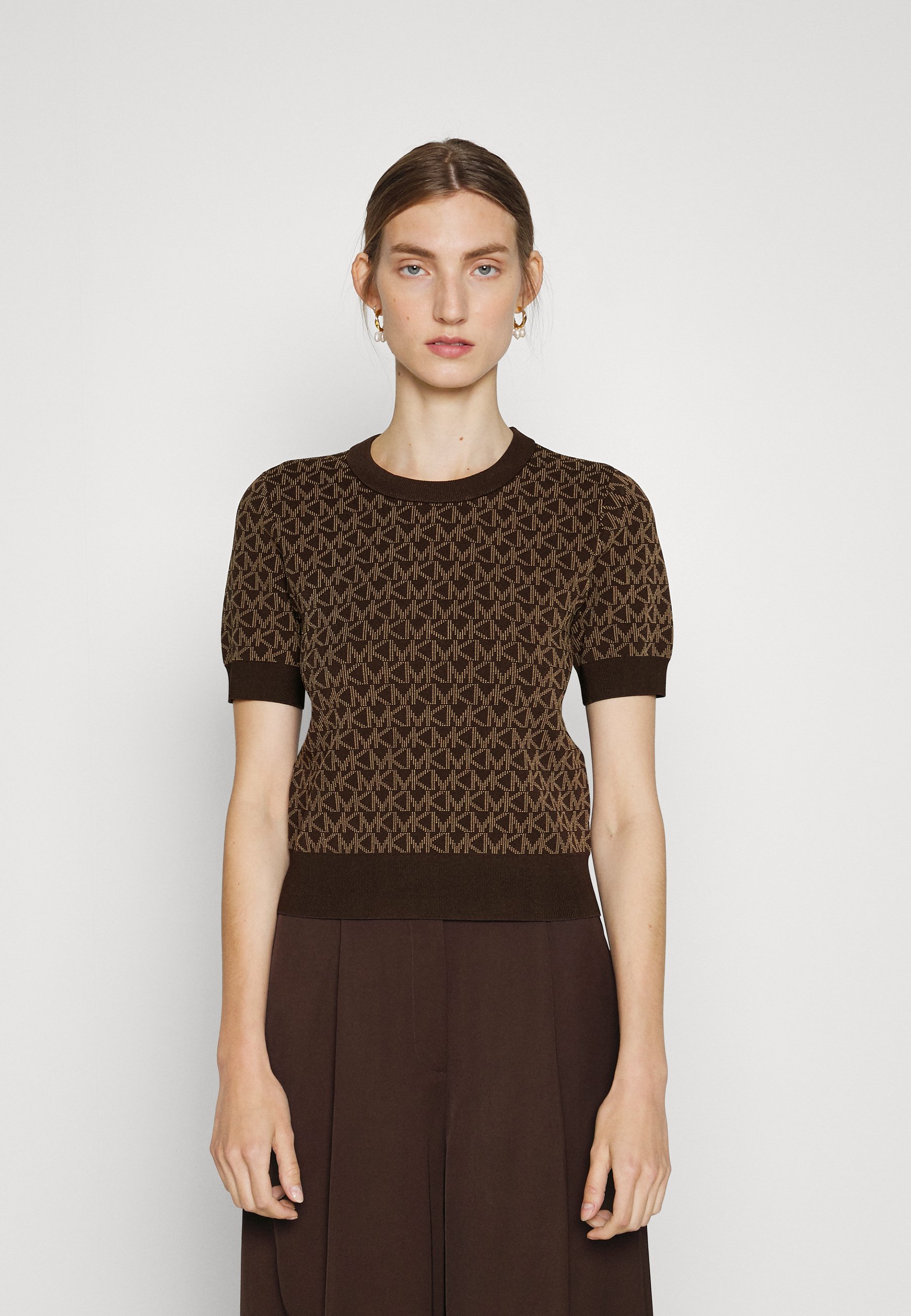 brown mk shirt
