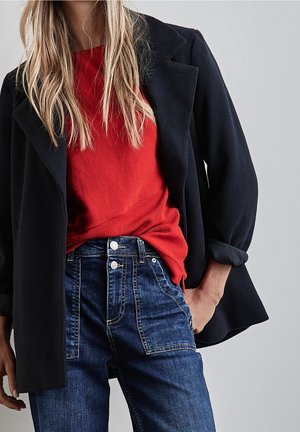 Langærmet T-shirt - mottled dark red