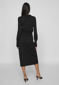 VILA VICOMFY COLLAR  - Obleka/pulover - black