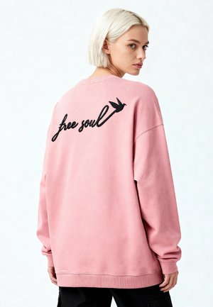 EMBROIDERY UNISEX OVERSIZED - Sweater - pink