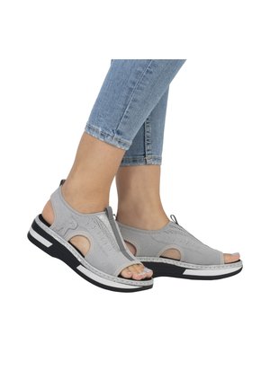 Rieker Platform sandals - silber platin