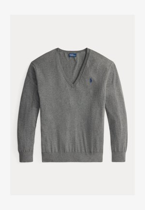 Polo Ralph Lauren COTTON V-NECK SWEATER - Pullover - antique heather