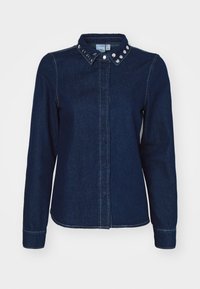 VMHUSTON STUDS  - Nööpidega pluus - dark blue denim