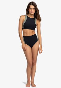 Roxy PRO FAKE NEOPRENE CROP - Bikini felső - anthracite