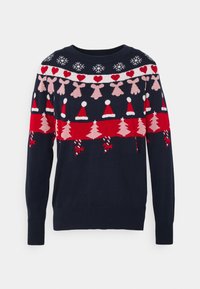 Freequent Stickad tröja - dark blue