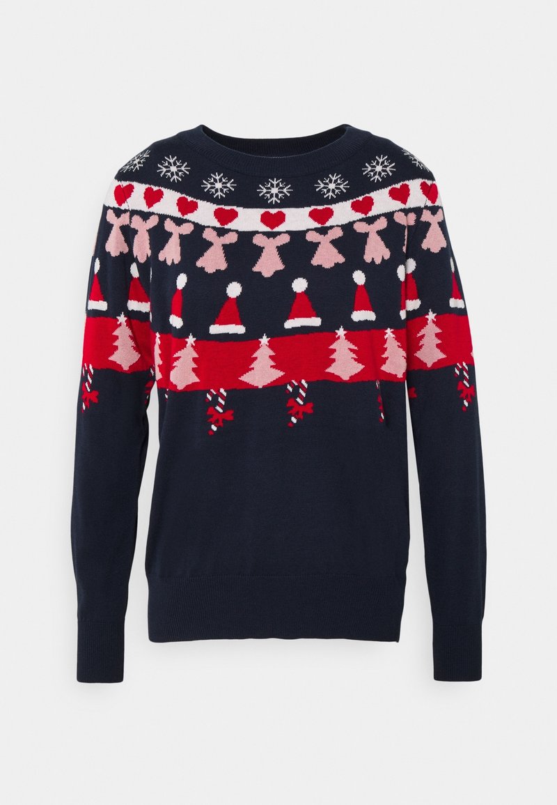 Freequent Stickad tröja - dark blue