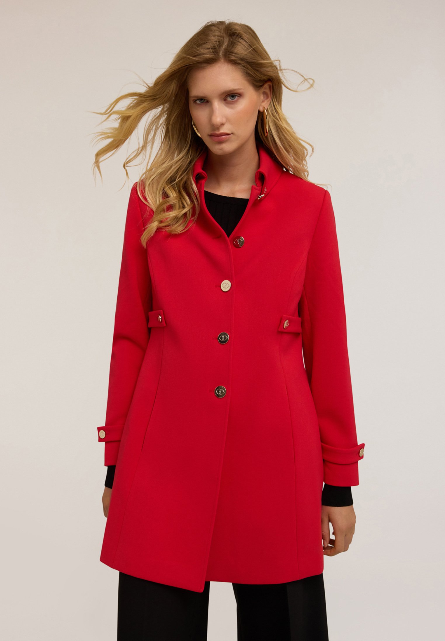 Motivi MONOPETTO Cappotto classico rosso