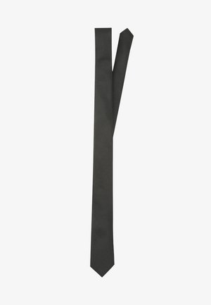 Noeud papillon noir, tissu lisse, forme slim, extrémité pointue. Aucun motif ni élément visible, design minimaliste. Longueur standard pour les accessoires de cou.