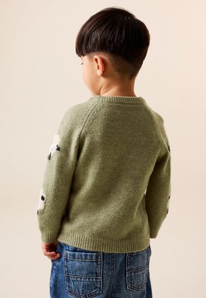 Next, REGULAR FIT - CREW NECK - Strickpullover - green sheep