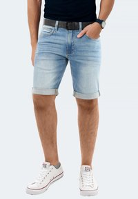 INDICODE JEANS Denim shorts - blue wash