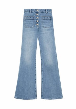 Reiss, PETITE FIT - CALI TWIN-POCKET BUTTON FLARED JEANS . - Flared Jeans - light blue