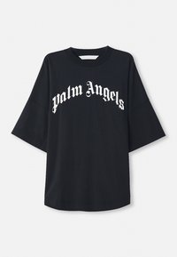 CURVED LOGO TEE - Apdrukāts T-krekls - black/off white