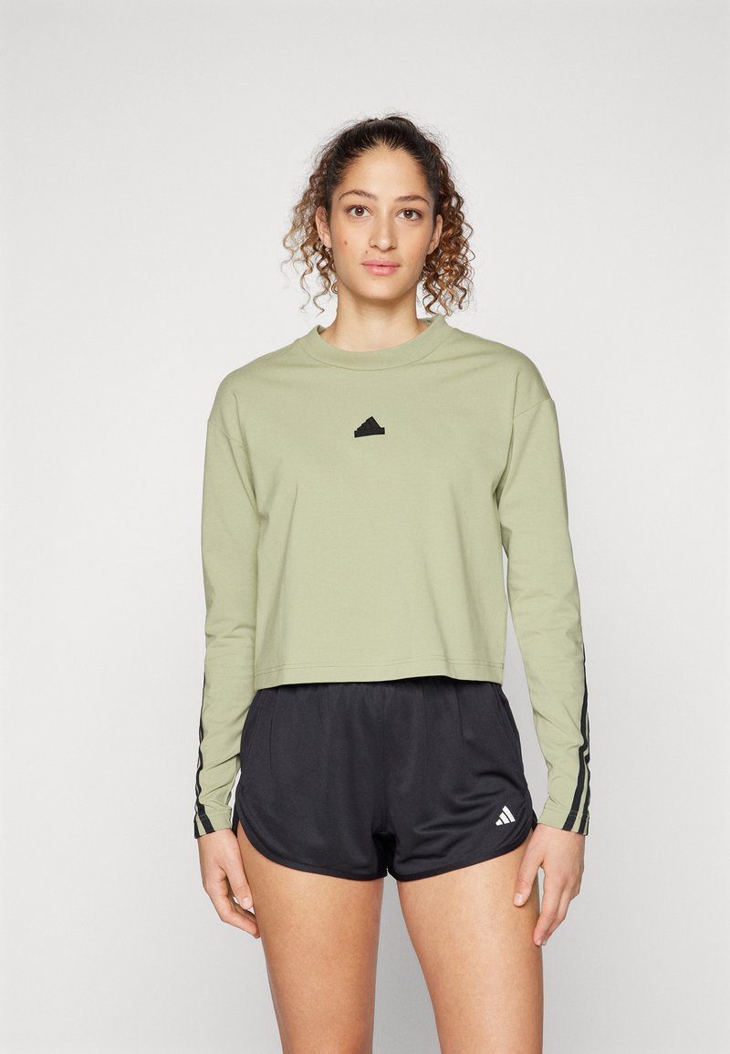 adidas Sportswear FUTURE ICONS THREE STRIPES LONG SLEEVE - Hosszú ujjú felső - tent green