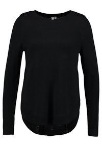 QS Stickad tröja - black