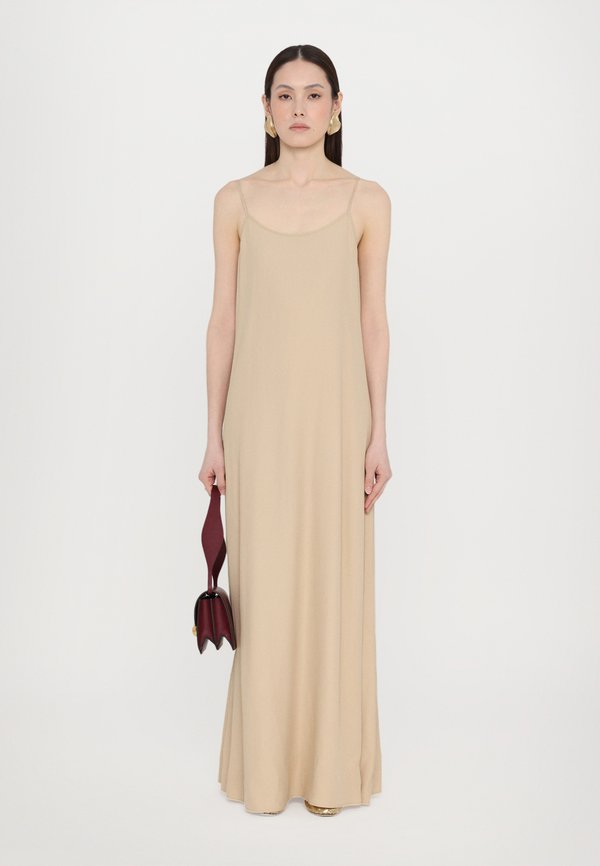 DRAPED STRAP DRESS - Occasion wear - caramel be3